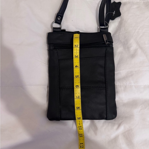 NWOT Black leather crossbody - Picture 6 of 8